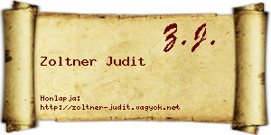 Zoltner Judit névjegykártya